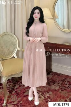 LUMINOUS PLEATED MIDI – LUXE SHIMMER | MDU1375