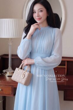 Alternative view of SERENE PASTEL SILK MIDI – ETHEREAL ELEGANCE | MDU2334