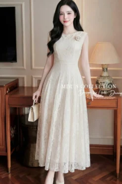 IVORY LACE REFINEMENT – PREMIUM EMBROIDERED REN | MDU5027