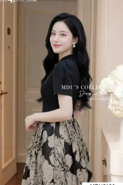 Alternative view of LUXURY CONTRAST TEXTURE MIDI – PREMIUM XLEO & JACQUARD | MDU5130