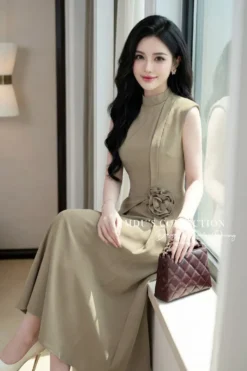 Alternative view of ELEGANT JAPANESE TWILL MIDI – PREMIUM CHÉO NHẬT | MDU4957